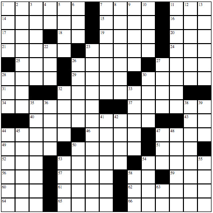 Not an actual crossword puzzle.